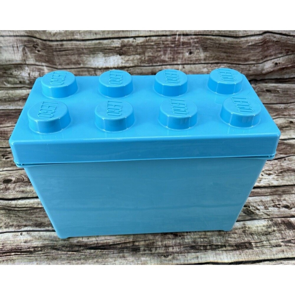 LEGO Light Blue Deep Brick Box To Store Lego 12.5in x 10.5in (No Lego Included)